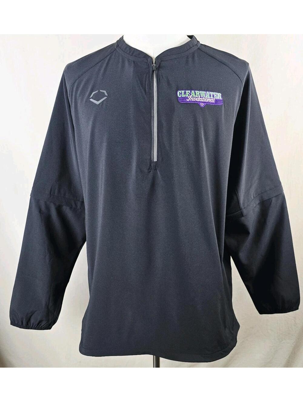 EvoShield Quarter Zip BP Jacket Black Clearwater Invitational Softball XL